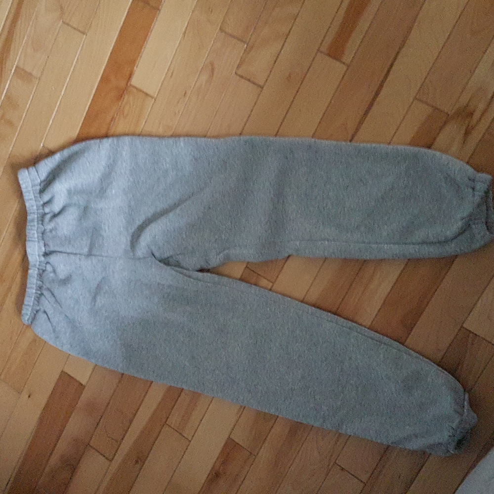 Gray jogging pants